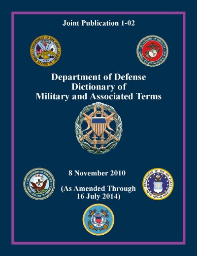 JP 1-02 DOD Dictionary of Military Terms - 2016 - mini size